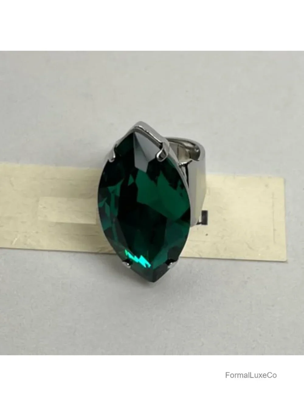 Marquise Rhinestone Cocktail Ring Chunky Statement Ring